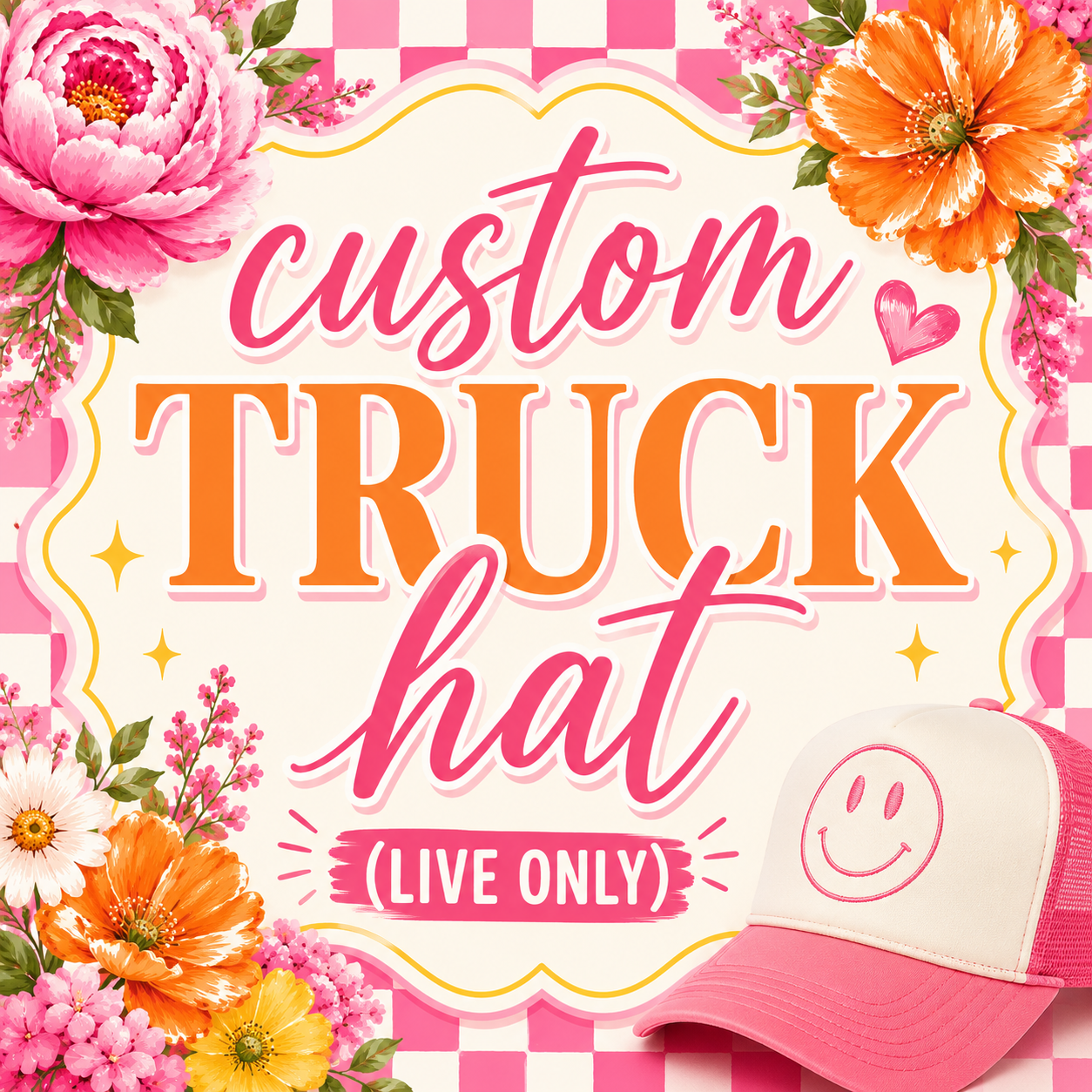 Custom Trucker Hats (Live Only)